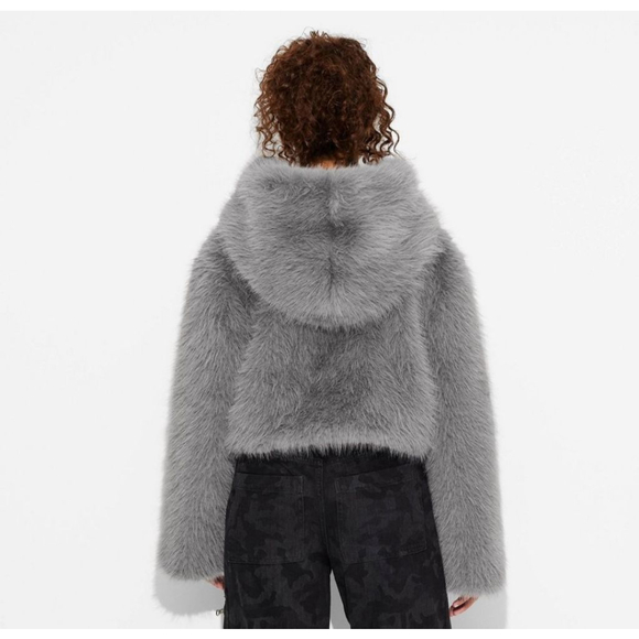 Wild fable Faux Fur Jacket Size XL Gray - Picture 2 of 8